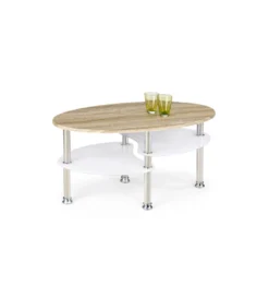 Ława MEDEA 90 cm w kolorze dąb sonoma z dodatkiem koloru białego*Halmar Outlet
