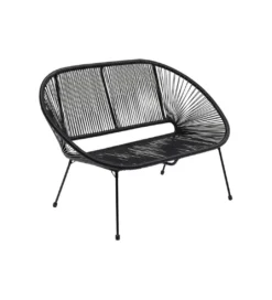 Ławka ACAPULCO 121 cm mono czarna*KARE Clearance