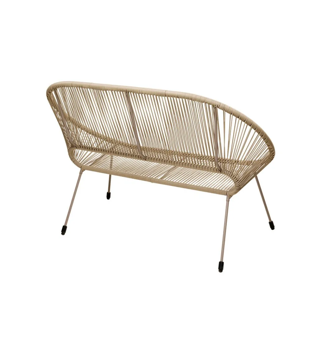 Ławka ACAPULCO 121 cm mono greige*KARE