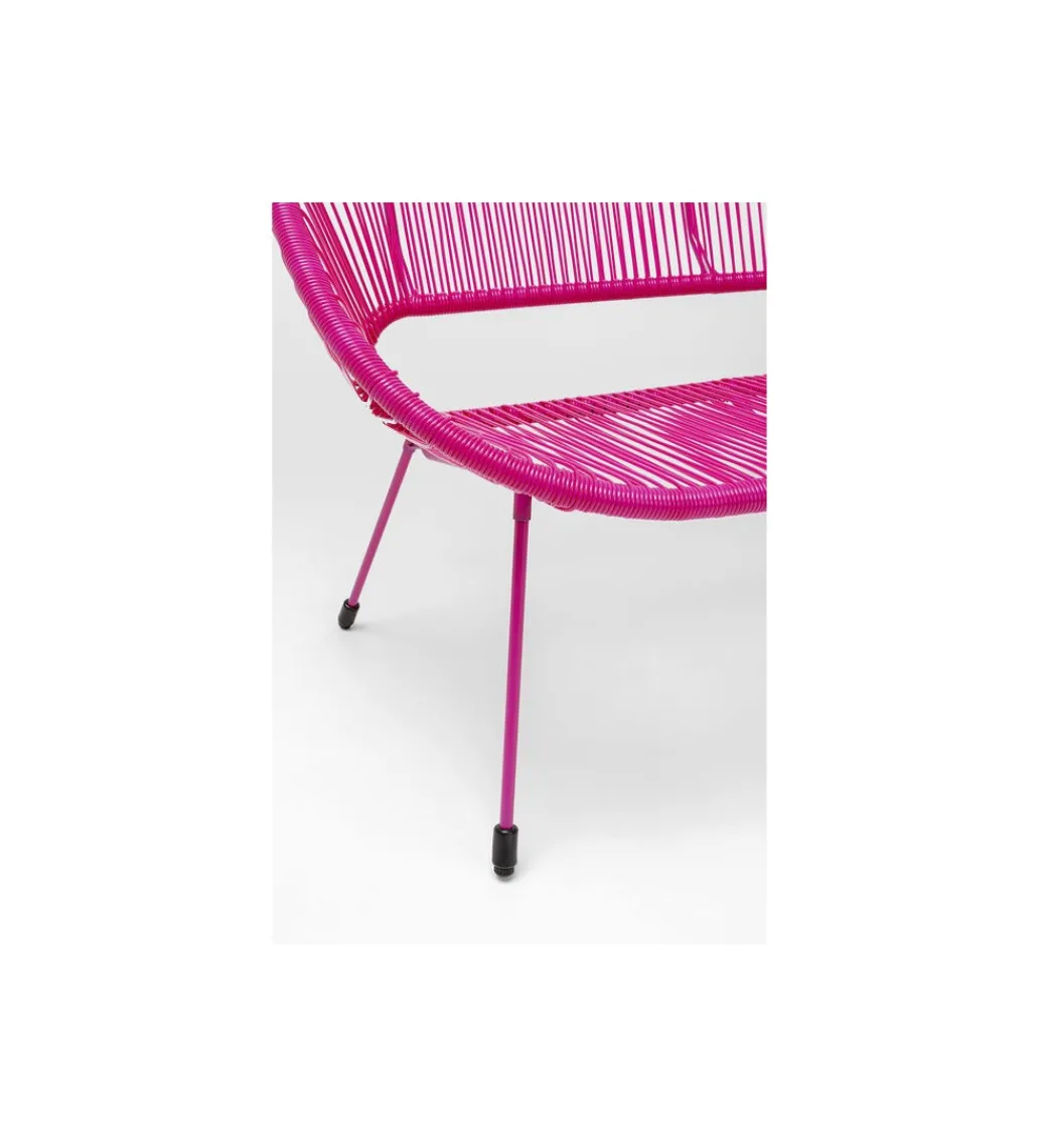 Ławka ACAPULCO 121 cm mono różowy*KARE