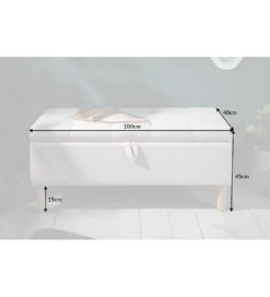 Ławka ARIETT 100 Cm beżowa*Invicta Interior Best