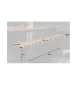 Ławka ARKTYKA Mammut X 200 Cm drewno akacja honey*Invicta Interior Online