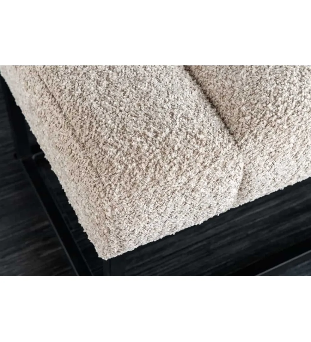 Ławka Baltic 110 cm Bouclé szampański beż*Invicta Interior Outlet