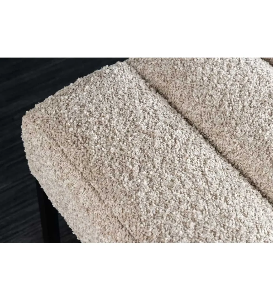 Ławka Baltic 110 cm Bouclé szampański beż*Invicta Interior Outlet
