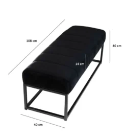 Ławka BALTIC 108 cm czarna*WOHNLING, GERMANY Sale