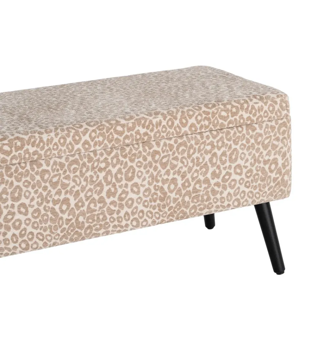 Ławka BAUL 100 cm beżowo kremowa panterka*Zona-Design Outlet