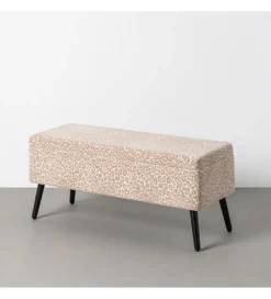 Ławka BAUL 100 cm beżowo kremowa panterka*Zona-Design Outlet