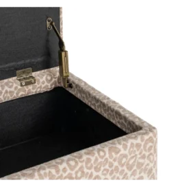 Ławka BAUL 100 cm beżowo kremowa panterka*Zona-Design Outlet