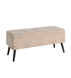Ławka BAUL 100 cm beżowo kremowa panterka*Zona-Design Outlet