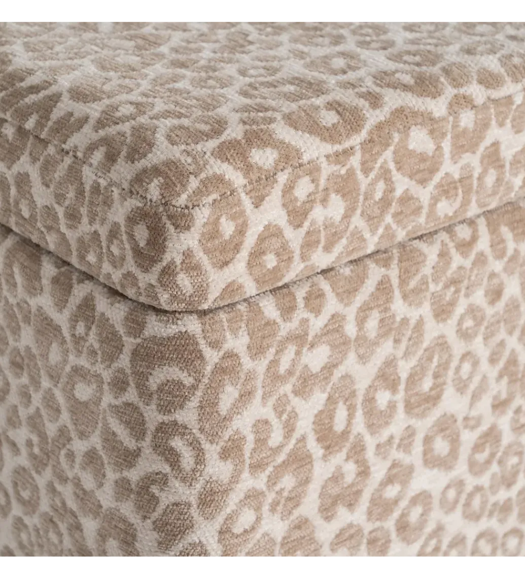 Ławka BAUL 100 cm beżowo kremowa panterka*Zona-Design Outlet