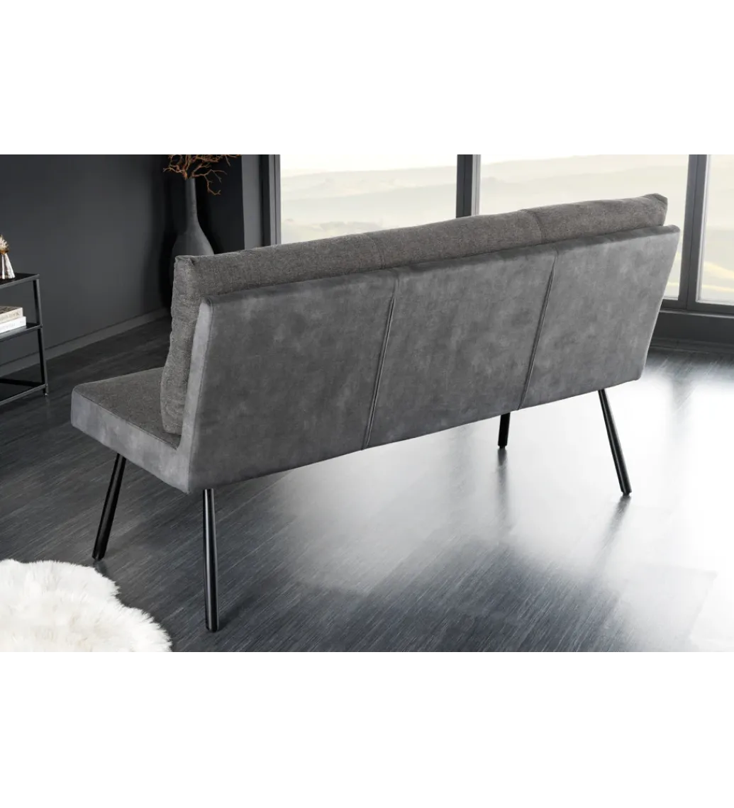 Ławka BIG GEORGE 160 cm welwet antracyt*Invicta Interior Best