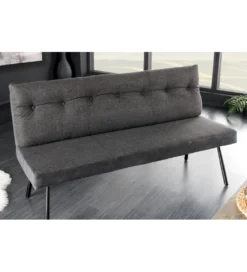 Ławka BIG GEORGE 160 cm welwet antracyt*Invicta Interior Best