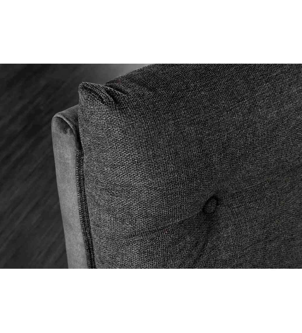Ławka BIG GEORGE 160 cm welwet antracyt*Invicta Interior Best