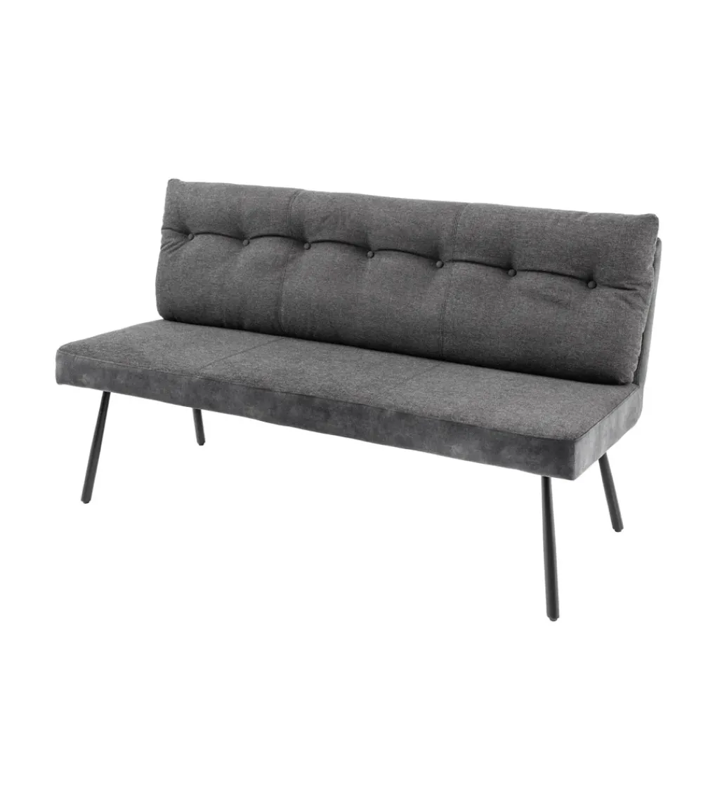 Ławka BIG GEORGE 160 cm welwet antracyt*Invicta Interior Best