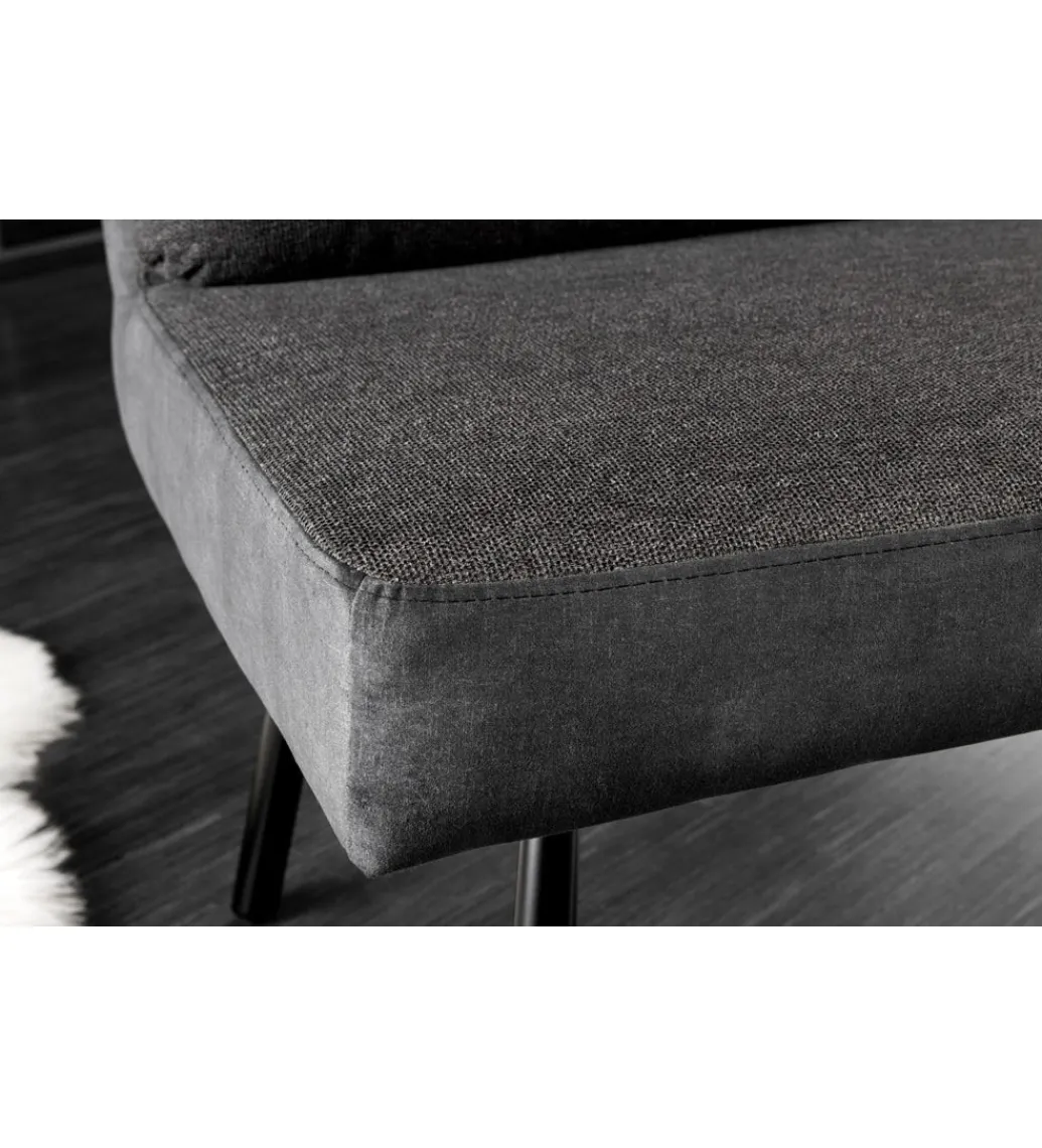 Ławka BIG GEORGE 160 cm welwet antracyt*Invicta Interior Best