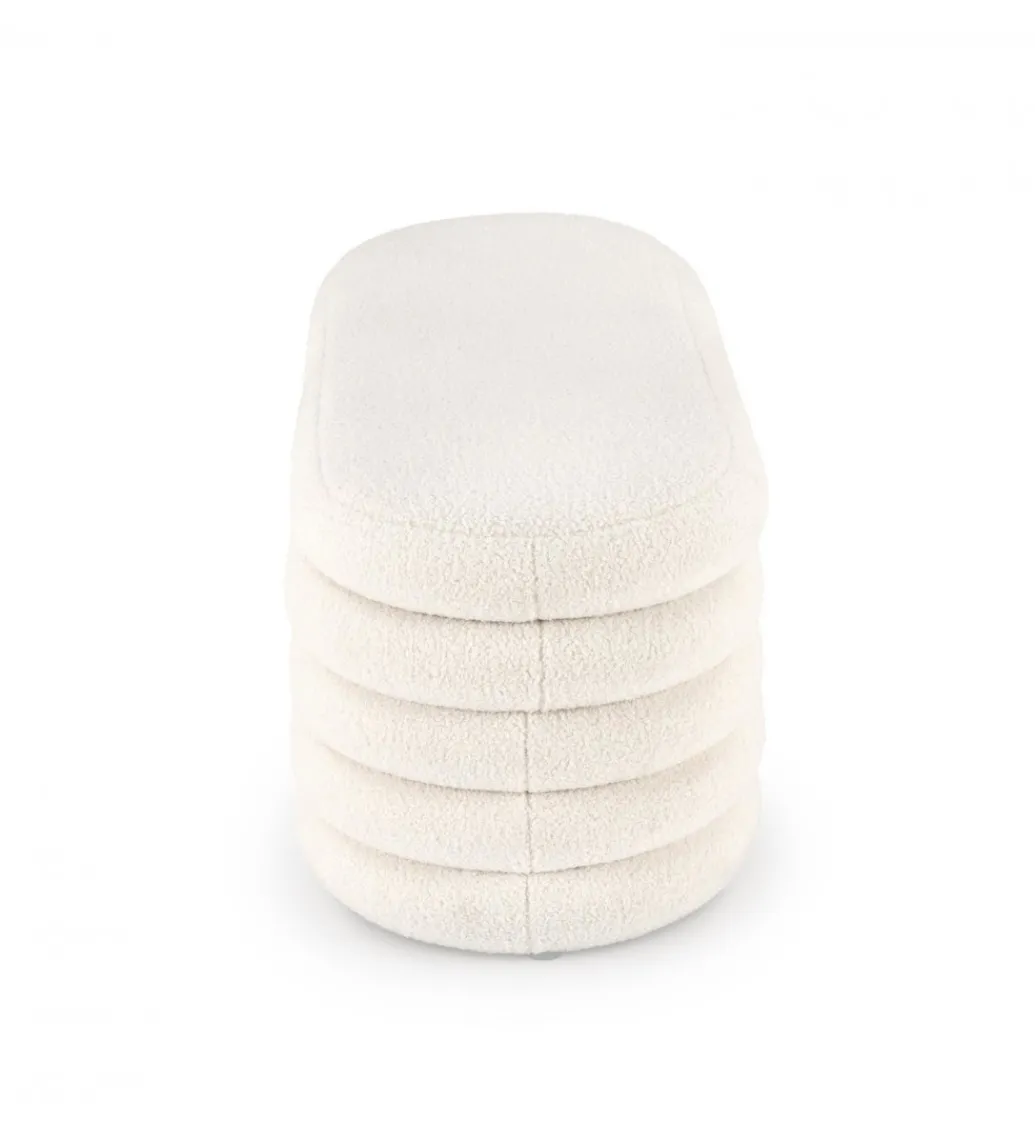 Ławka BLISS 105 cm bouclé kremowe z pojemnikiem*Halmar New