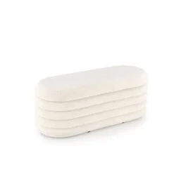 Ławka BLISS 105 cm bouclé kremowe z pojemnikiem*Halmar New