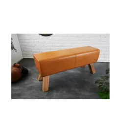 Ławka Bock 100 cm koniakowa*Invicta Interior Discount