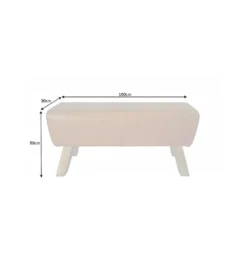 Ławka Bock 100 cm koniakowa*Invicta Interior Discount