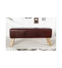 Ławka Bock II 120 cm skóra*Invicta Interior Clearance