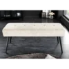 Ławka BOUTIQUE 100 cm beżowy sztruks*Invicta Interior Online