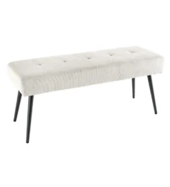 Ławka BOUTIQUE 100 cm beżowy sztruks*Invicta Interior Online