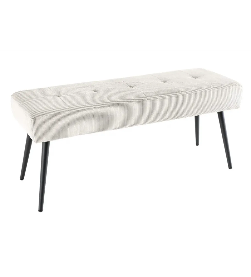 Ławka BOUTIQUE 100 cm beżowy sztruks*Invicta Interior Online