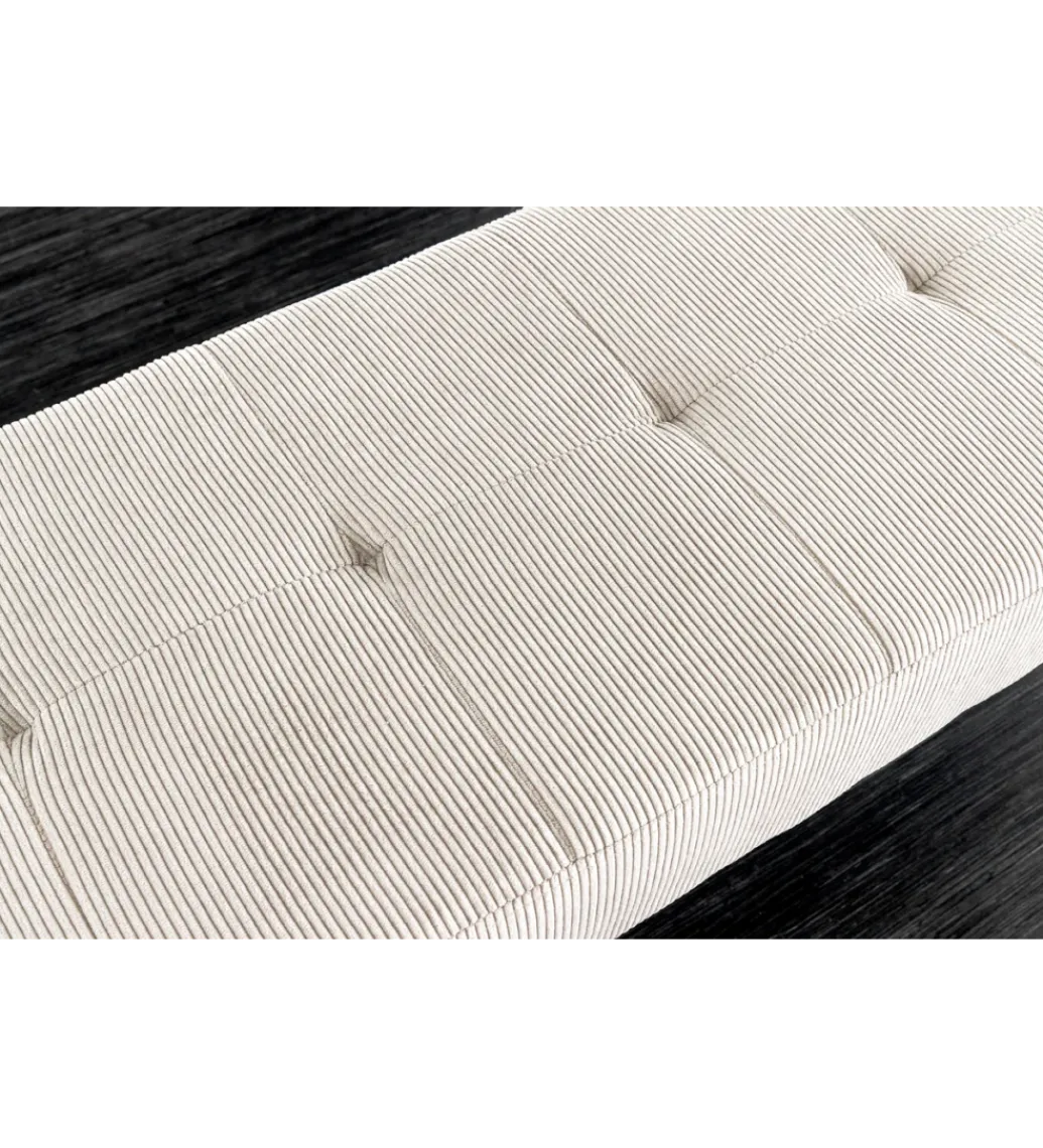 Ławka BOUTIQUE 100 cm beżowy sztruks*Invicta Interior Online