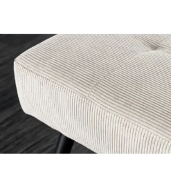 Ławka BOUTIQUE 100 cm beżowy sztruks*Invicta Interior Online