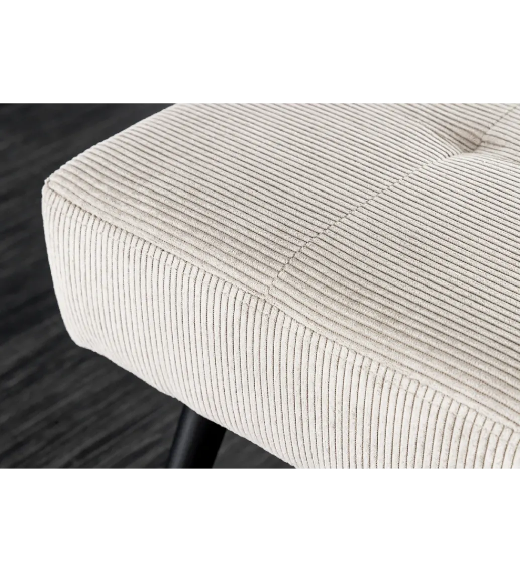 Ławka BOUTIQUE 100 cm beżowy sztruks*Invicta Interior Online