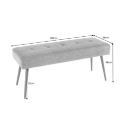 Ławka BOUTIQUE 100 cm kolor taupe*Invicta Interior - przedsprzedaż Hot