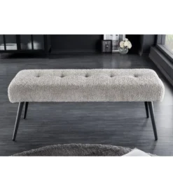 Ławka BOUTIQUE 100 cm tkanina bouclé szampański greige*Invicta Interior Sale