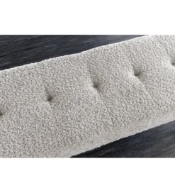 Ławka BOUTIQUE 100 cm tkanina bouclé szampański greige*Invicta Interior Sale