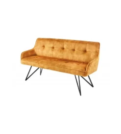 Ławka Edmonton 156 cm ciemna musztarda*Invicta Interior