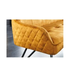 Ławka Edmonton 156 cm ciemna musztarda*Invicta Interior