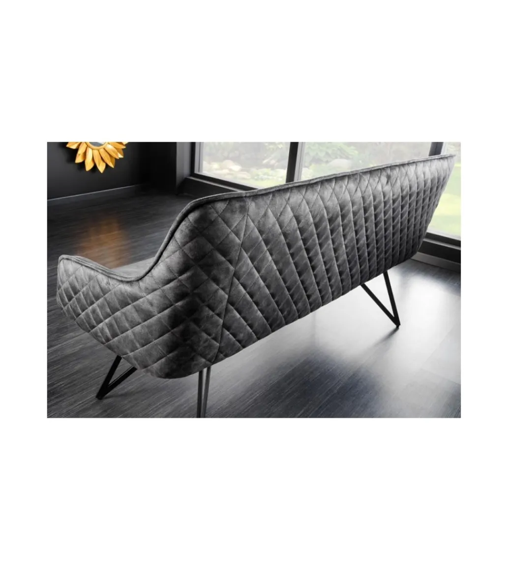 Ławka Edmonton 156 cm ciemnoszara*Invicta Interior Outlet