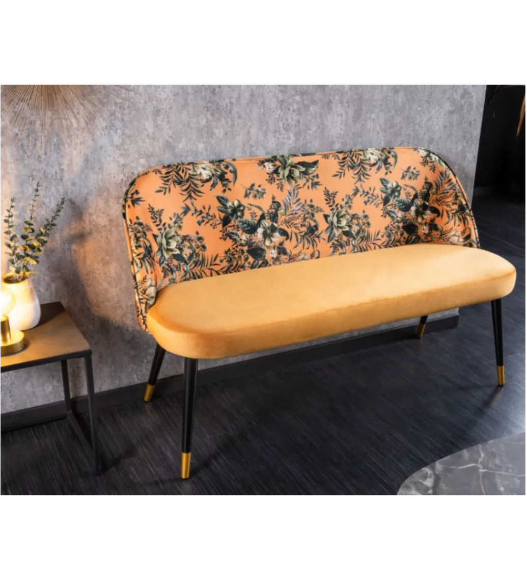 Ławka ELEONOR żółta*Invicta Interior New