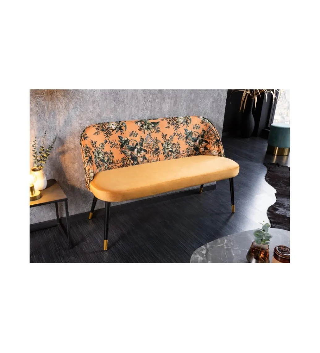 Ławka ELEONOR żółta*Invicta Interior New