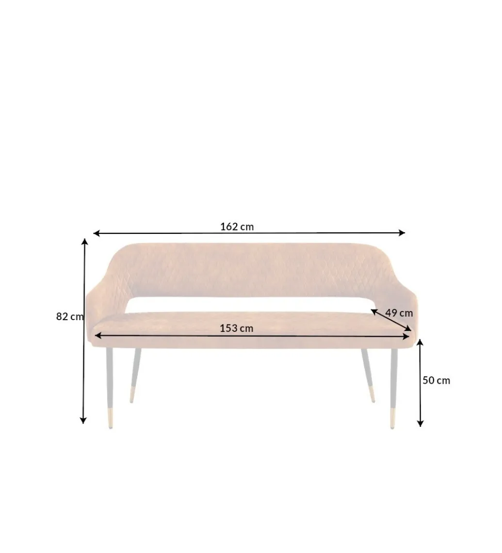 Ławka ETIENNE Paris 162 cm ciemna musztarda*Invicta Interior