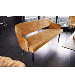 Ławka ETIENNE Paris 162 cm ciemna musztarda*Invicta Interior