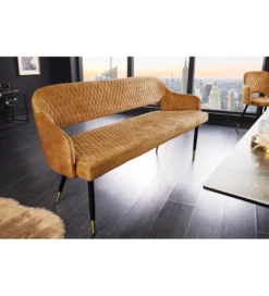 Ławka ETIENNE Paris 162 cm ciemna musztarda*Invicta Interior