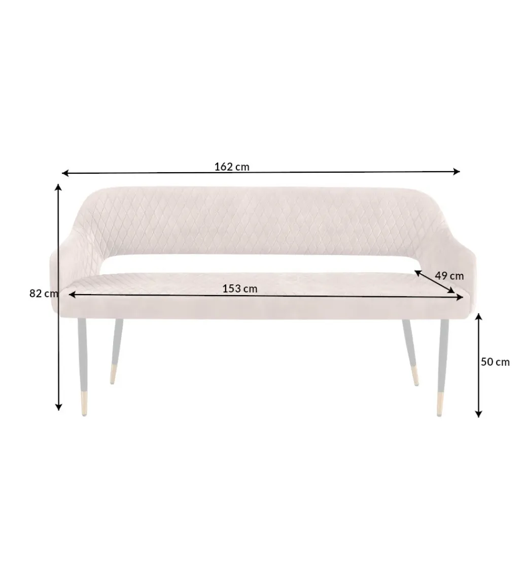 Ławka ETIENNE Paris 162 cm greige*Invicta Interior New