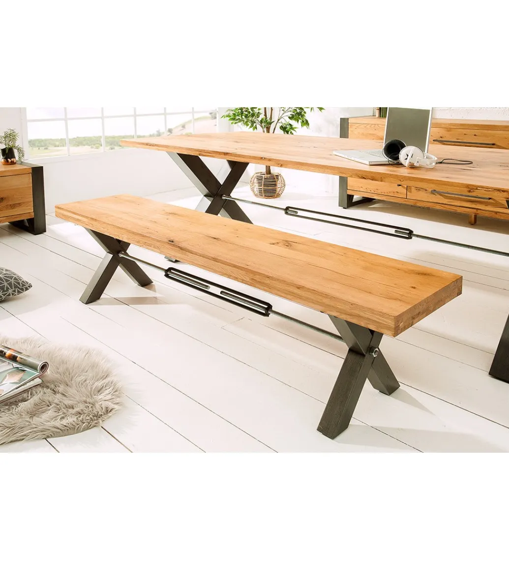 Ławka FACTORY 180 cm dębowa*Invicta Interior Discount