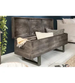 Ławka Factory Loft 115 cm mango szara*Invicta Interior