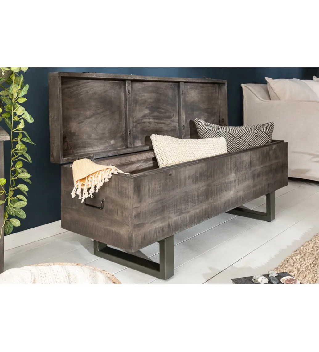 Ławka Factory Loft 115 cm mango szara*Invicta Interior