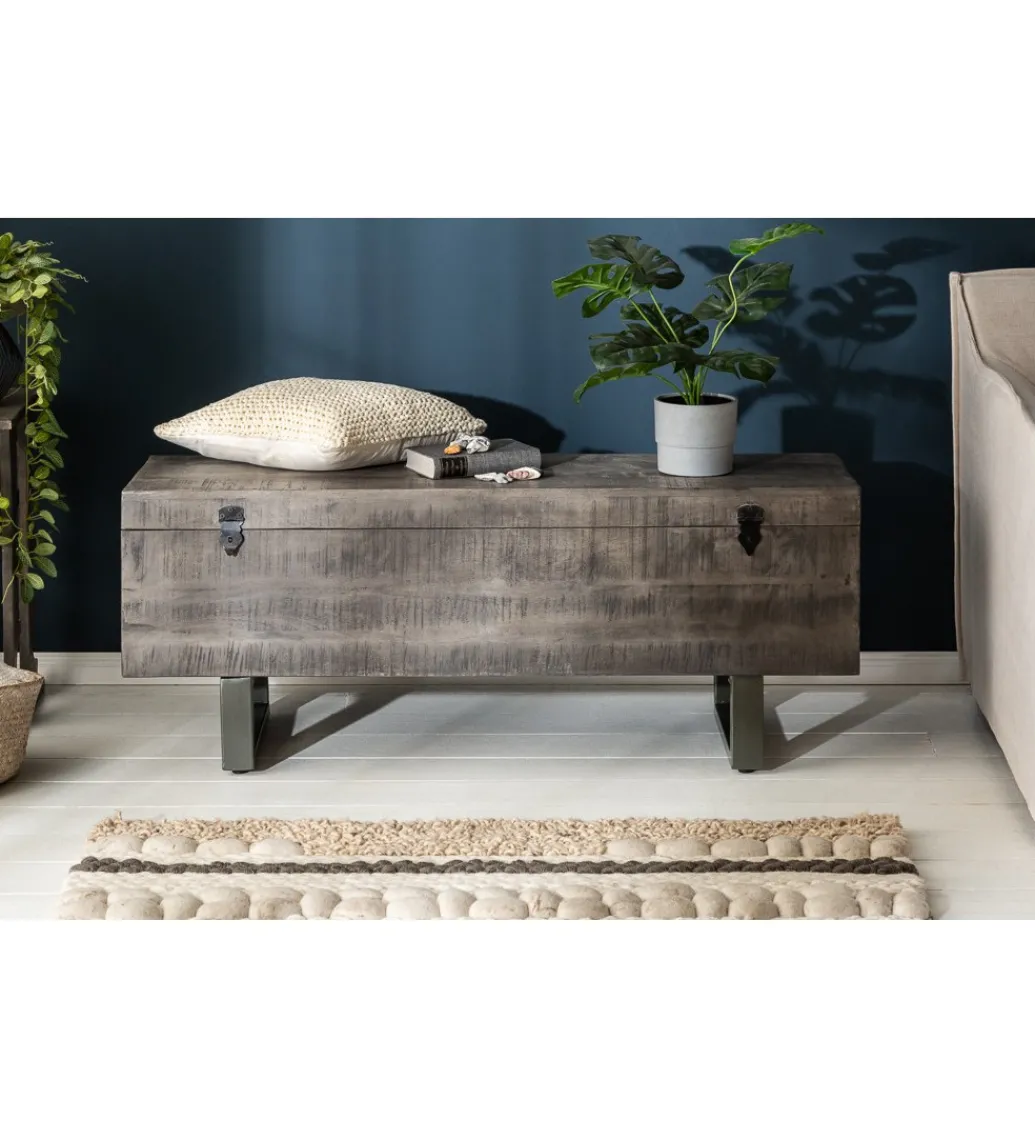 Ławka Factory Loft 115 cm mango szara*Invicta Interior