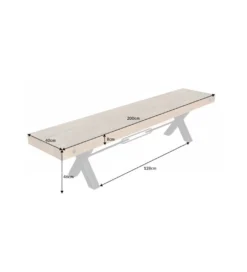 Ławka FACTORY Thor 200 cm drewno sosna brąz*Invicta Interior
