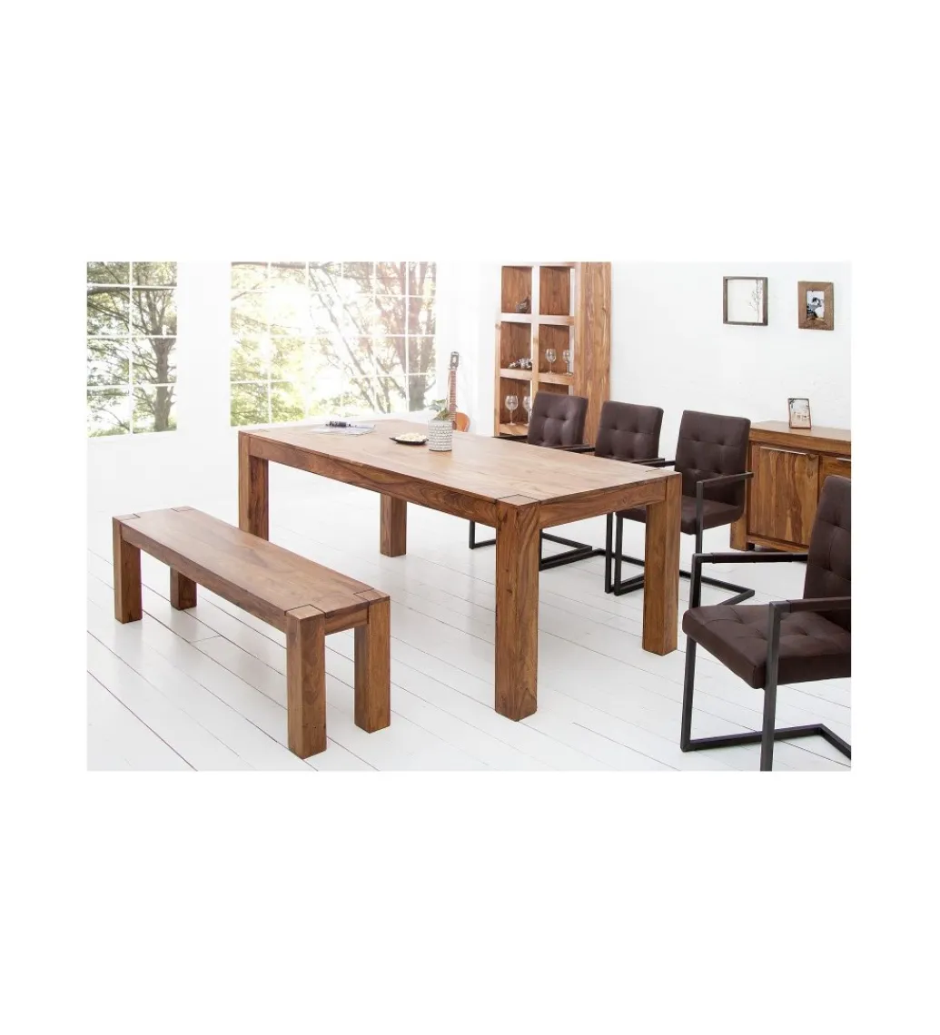 Ławka FINICE Makassar 160 cm drewno Sheesham*Invicta Interior