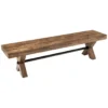 Ławka GOLIATH 180 cm drewno sosny naturalny czarny*Invicta Interior Discount