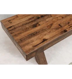 Ławka GOLIATH 180 cm drewno sosny naturalny czarny*Invicta Interior Discount